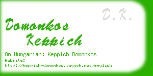 domonkos keppich business card